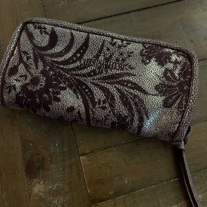 Caterina Lucchi leather plum and silver wallet